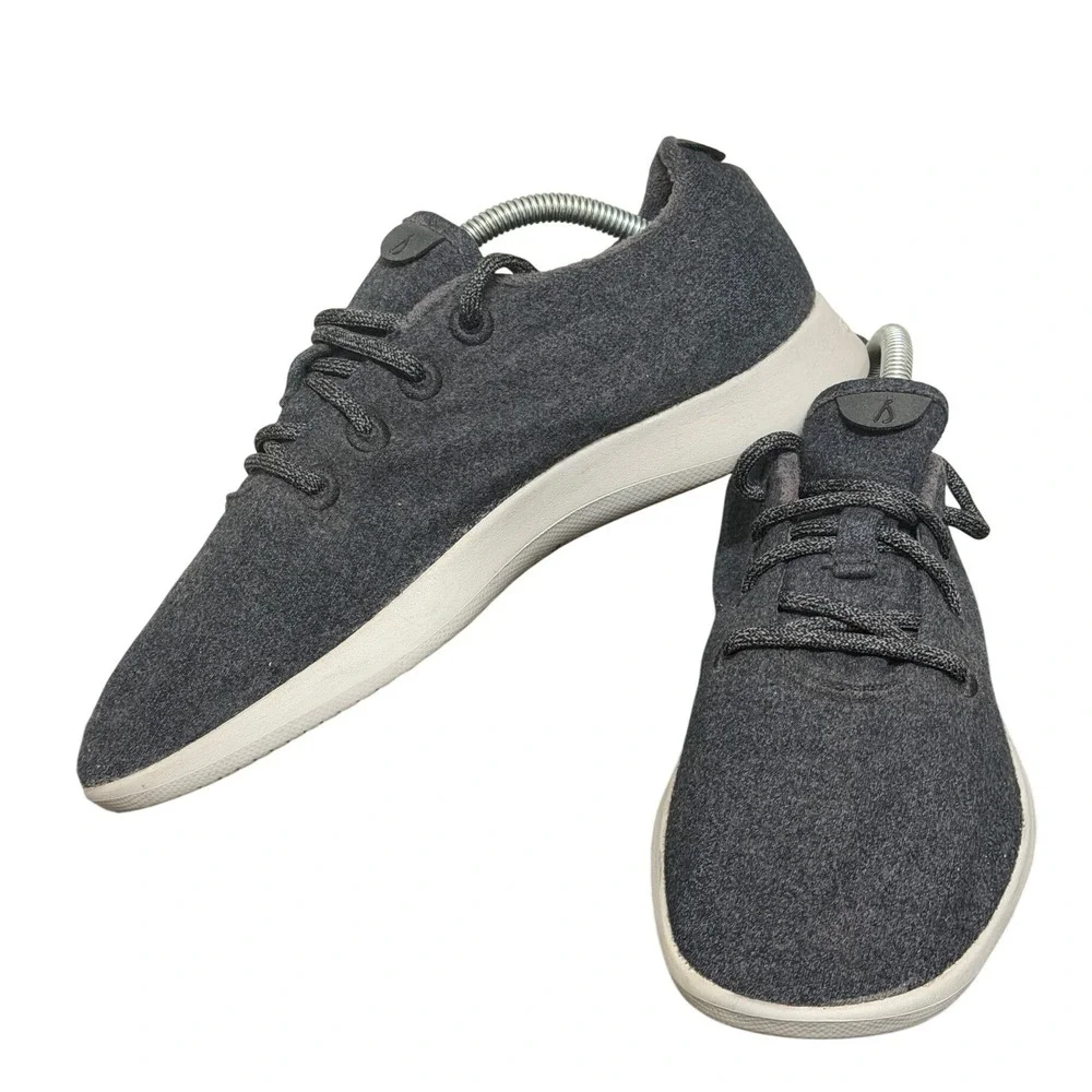 Allbirds Sneakers Mens 9 Wool Runners Charcoal Grey EUC